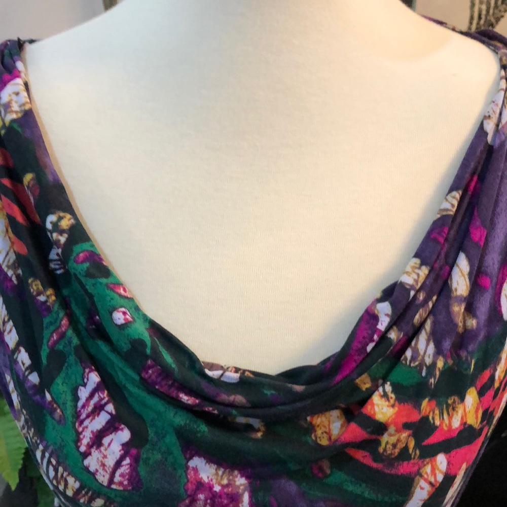 SZ S DAISY FUENTES SCOOP NECK Tunic Length - Picture 3 of 6